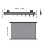 Maxbell Retractable Drying Rack Towel Rack Laundry Drying Holder for Balcony Bedroom 40cmx60cm 8 Hooks