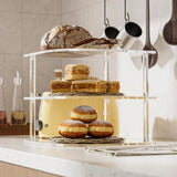 Maxbell Acrylic Corner Shelf Versatile Plate Storage Rack for Kitchen Counter Pantry
