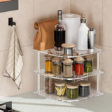 Maxbell Acrylic Corner Shelf Versatile Plate Storage Rack for Kitchen Counter Pantry