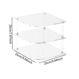 Maxbell Acrylic Corner Shelf Versatile Plate Storage Rack for Kitchen Counter Pantry