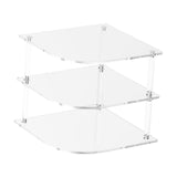 Maxbell Acrylic Corner Shelf Versatile Plate Storage Rack for Kitchen Counter Pantry