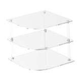 Maxbell Acrylic Corner Shelf Versatile Plate Storage Rack for Kitchen Counter Pantry