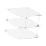 Maxbell Acrylic Corner Shelf Versatile Plate Storage Rack for Kitchen Counter Pantry