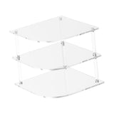 Maxbell Acrylic Corner Shelf Versatile Plate Storage Rack for Kitchen Counter Pantry