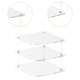 Maxbell Acrylic Corner Shelf Versatile Plate Storage Rack for Kitchen Counter Pantry
