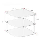 Maxbell Acrylic Corner Shelf Versatile Plate Storage Rack for Kitchen Counter Pantry