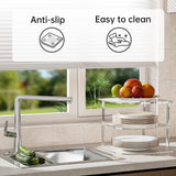 Maxbell Acrylic Corner Shelf Versatile Plate Storage Rack for Kitchen Counter Pantry