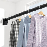 Maxbell Closet Rod for Hanging Clothes Space Saving Pole Retractable Wardrobe Hanger 1.9 to 2.6m