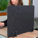 Maxbell Acoustic Desk Divider Desk Partition Freestanding Desk Divider for Classroom Black