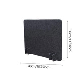 Maxbell Acoustic Desk Divider Desk Partition Freestanding Desk Divider for Classroom Black