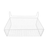 Maxbell Bedside Hanging Storage Basket Rustproof Beside Shelf for Bedroom Home White without Hooks