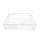Maxbell Bedside Hanging Storage Basket Rustproof Beside Shelf for Bedroom Home White without Hooks