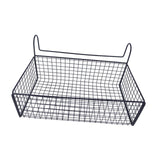 Maxbell Bedside Hanging Storage Basket Rustproof Beside Shelf for Bedroom Home Black without Hooks