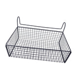 Maxbell Bedside Hanging Storage Basket Rustproof Beside Shelf for Bedroom Home Black without Hooks