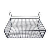 Maxbell Bedside Hanging Storage Basket Rustproof Beside Shelf for Bedroom Home Black without Hooks