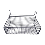 Maxbell Bedside Hanging Storage Basket Rustproof Beside Shelf for Bedroom Home Black without Hooks