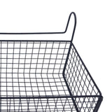 Maxbell Bedside Hanging Storage Basket Rustproof Beside Shelf for Bedroom Home Black without Hooks