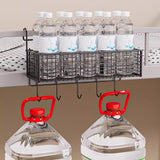 Maxbell Bedside Hanging Storage Basket Rustproof Beside Shelf for Bedroom Home Black with Hooks