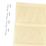 Maxbell Hanging Mesh Bags with 4 Metal Hooks for Baby Plush Toys Kids Storage Yellow