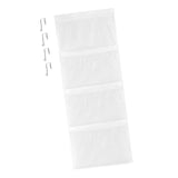 Maxbell Hanging Mesh Bags with 4 Metal Hooks for Baby Plush Toys Kids Storage White