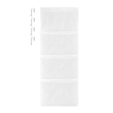 Maxbell Hanging Mesh Bags with 4 Metal Hooks for Baby Plush Toys Kids Storage White