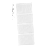 Maxbell Hanging Mesh Bags with 4 Metal Hooks for Baby Plush Toys Kids Storage White