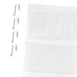 Maxbell Hanging Mesh Bags with 4 Metal Hooks for Baby Plush Toys Kids Storage White