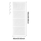 Maxbell Hanging Mesh Bags with 4 Metal Hooks for Baby Plush Toys Kids Storage White