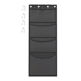 Maxbell Hanging Mesh Bags with 4 Metal Hooks for Baby Plush Toys Kids Storage Grey