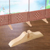 Maxbell Folding Room Divider Stand Privacy Screen Partition Support Base for Bedroom Varnish Wooden