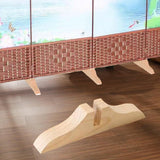 Maxbell Folding Room Divider Stand Privacy Screen Partition Support Base for Bedroom Varnish Wooden