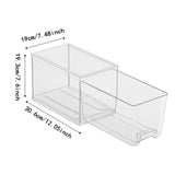 Maxbell 2 Pieces Refrigerator Organizer Boxes Stackable for Kitchen Cupboard Cabinet
