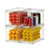 Maxbell 2 Pieces Refrigerator Organizer Boxes Stackable for Kitchen Cupboard Cabinet