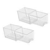 Maxbell 2 Pieces Refrigerator Organizer Boxes Stackable for Kitchen Cupboard Cabinet