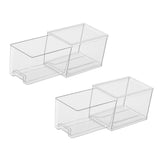 Maxbell 2 Pieces Refrigerator Organizer Boxes Stackable for Kitchen Cupboard Cabinet