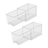 Maxbell 2 Pieces Refrigerator Organizer Boxes Stackable for Kitchen Cupboard Cabinet