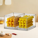 Maxbell 2 Pieces Refrigerator Organizer Boxes Stackable for Kitchen Cupboard Cabinet