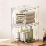 Maxbell 2 Pieces Refrigerator Organizer Boxes Stackable for Kitchen Cupboard Cabinet