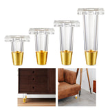 Maxbell Furniture Leg Protector Acrylic Sturdy TV Cabinet Foot for Shelf Bed 8 cm