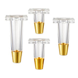 Maxbell Furniture Leg Protector Acrylic Sturdy TV Cabinet Foot for Shelf Bed 8 cm