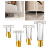 Maxbell Furniture Leg Protector Acrylic Sturdy TV Cabinet Foot for Shelf Bed 8 cm