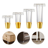 Maxbell Furniture Leg Protector Acrylic Sturdy TV Cabinet Foot for Shelf Bed 8 cm