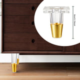 Maxbell Furniture Leg Protector Acrylic Sturdy TV Cabinet Foot for Shelf Bed 8 cm