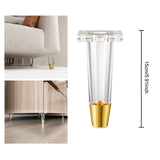 Maxbell Furniture Leg Protector Acrylic Sturdy TV Cabinet Foot for Shelf Bed 15 cm