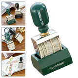 Maxbell Rollers Date Stamp Sturdy Date Stamper for Craft Scrapbooking  Green Handle