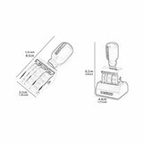 Maxbell Rollers Date Stamp Sturdy Date Stamper for Craft Scrapbooking  Black Handle