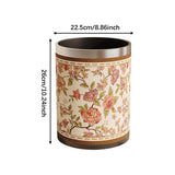 Maxbell Trash Can PU Leather Accessory Garbage Can for Bedroom Bathroom Laundry Room Style A