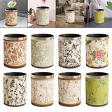 Maxbell Trash Can PU Leather Accessory Garbage Can for Bedroom Bathroom Laundry Room Style A