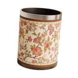 Maxbell Trash Can PU Leather Accessory Garbage Can for Bedroom Bathroom Laundry Room Style A