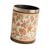 Maxbell Trash Can PU Leather Accessory Garbage Can for Bedroom Bathroom Laundry Room Style A